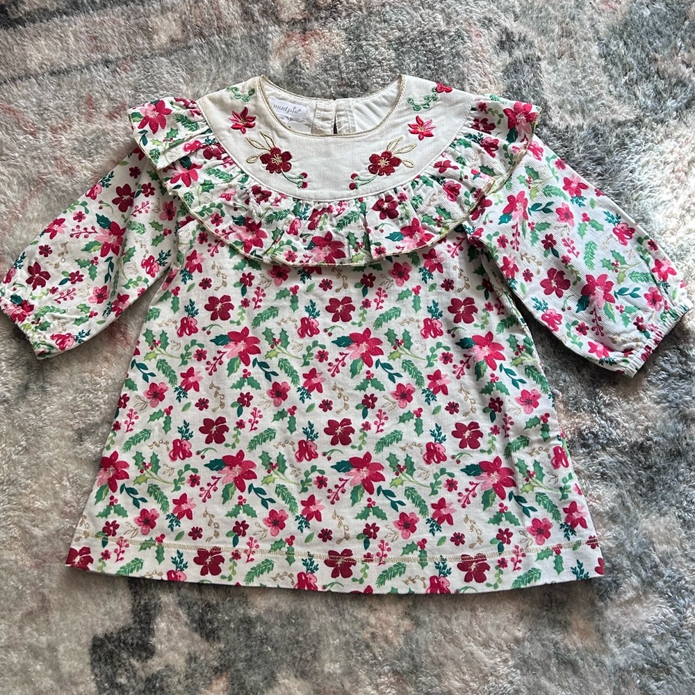 Baby girl floral holiday dress